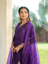 Amethyst Aura Chanderi Kurta Set